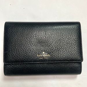 Kate Spade Callie Pebbled Leather Tri Fold Wallet